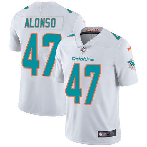 Nike Dolphins #47 Kiko Alonso White Men's Stitched NFL Vapor Untouchable Limited Jersey